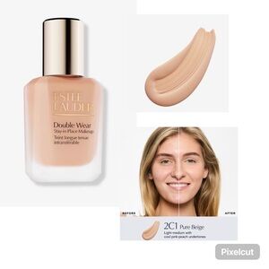 ESTÉE LAUDER Double Wear Stay-in-Place Longwear  Foundation-2C1 Pure Beige NIB